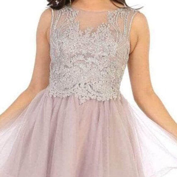 NWT May Queen MQ1681 Homecoming Dress Mauve Size 14 - Picture 2 of 7